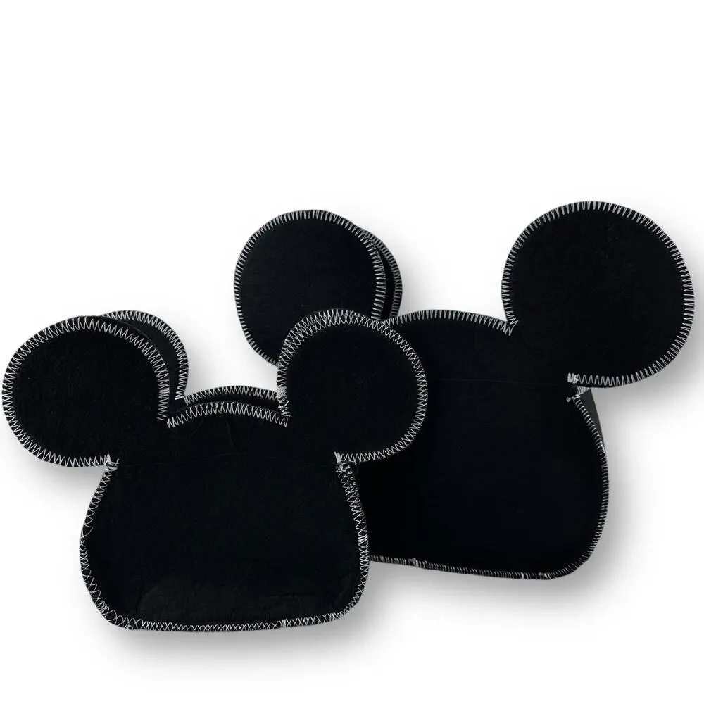 Disney Mickey Mouse Black Ear 2 Piece Felt Nursery Storage Caddy Set Lot